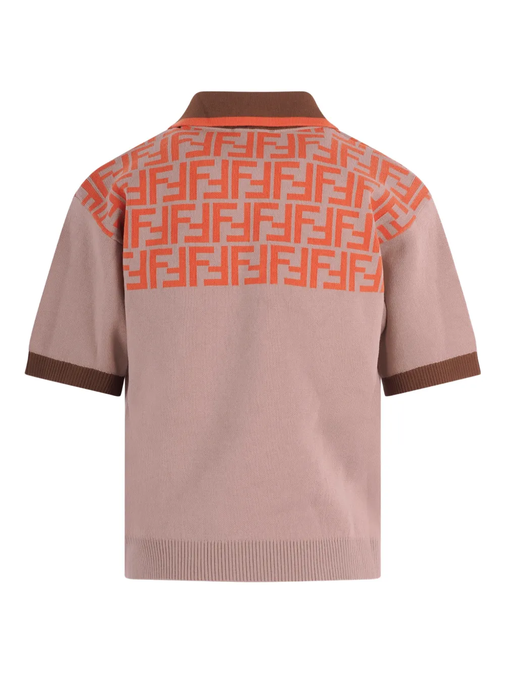 Fendi Kids Poloshirt met FF-patroon Beige