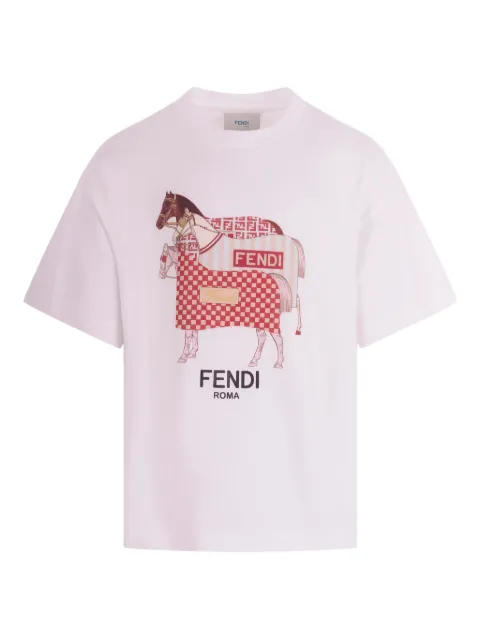 Fendi Kids Fendi Cavalli-print T-shirt