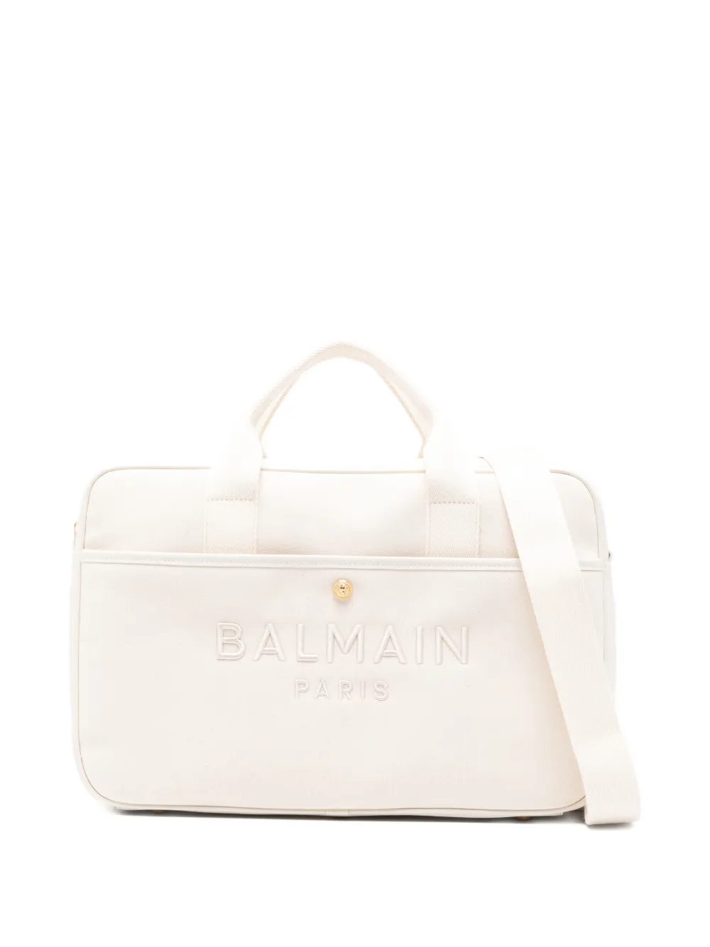 Balmain Kids logo-embroidered changing bag - Toni neutri