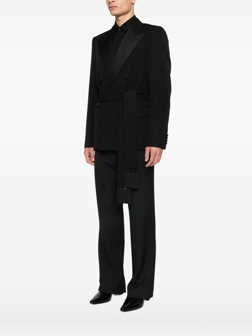 Valentino Garavani Blazer met dubbele rij knopen en kwastje Zwart