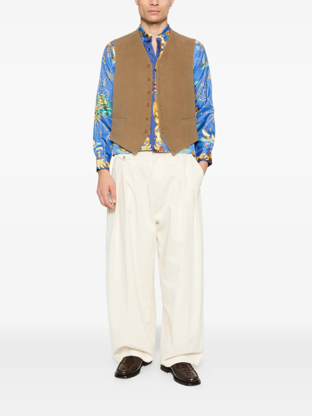  Romeo Gigli Pre-owned 2000-2001 Two-tone Waistcoat - Neutrals 