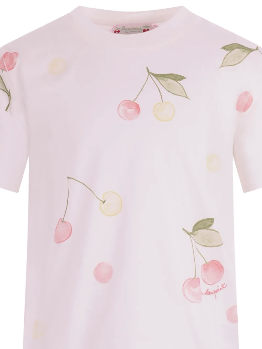  Bonpoint Cherry-print T-shirt - White 