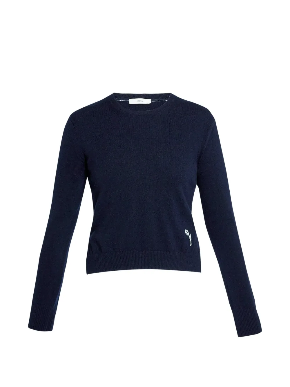 ERDEM embroidered crew-neck sweater - Blu