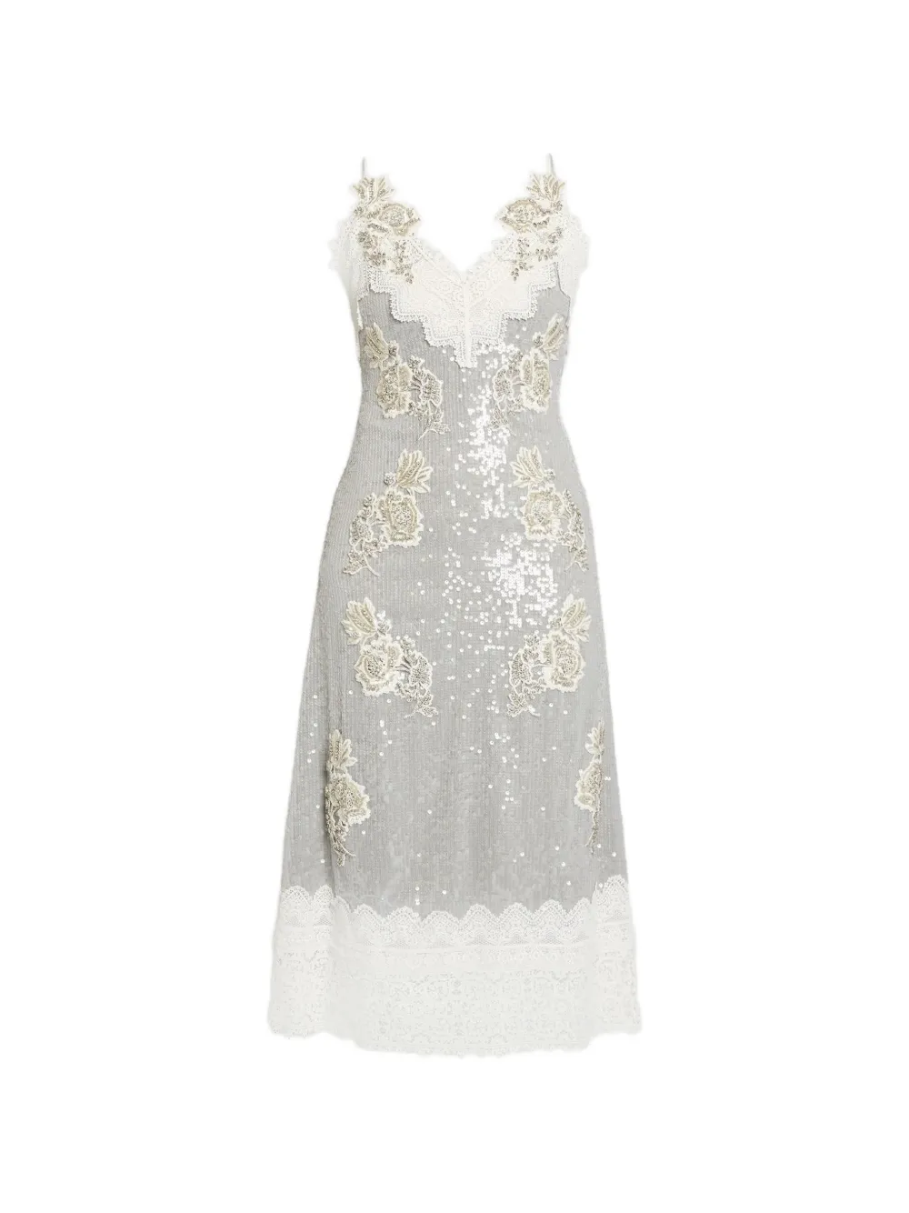 ERDEM floral-appliqués cocktail dress - Toni neutri