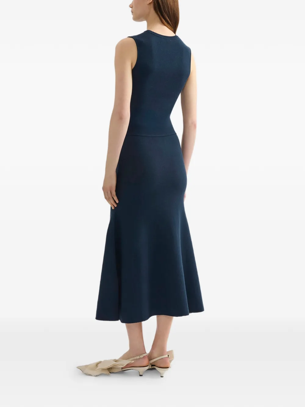 ERDEM Midi-jurk met bloemenprint Blauw