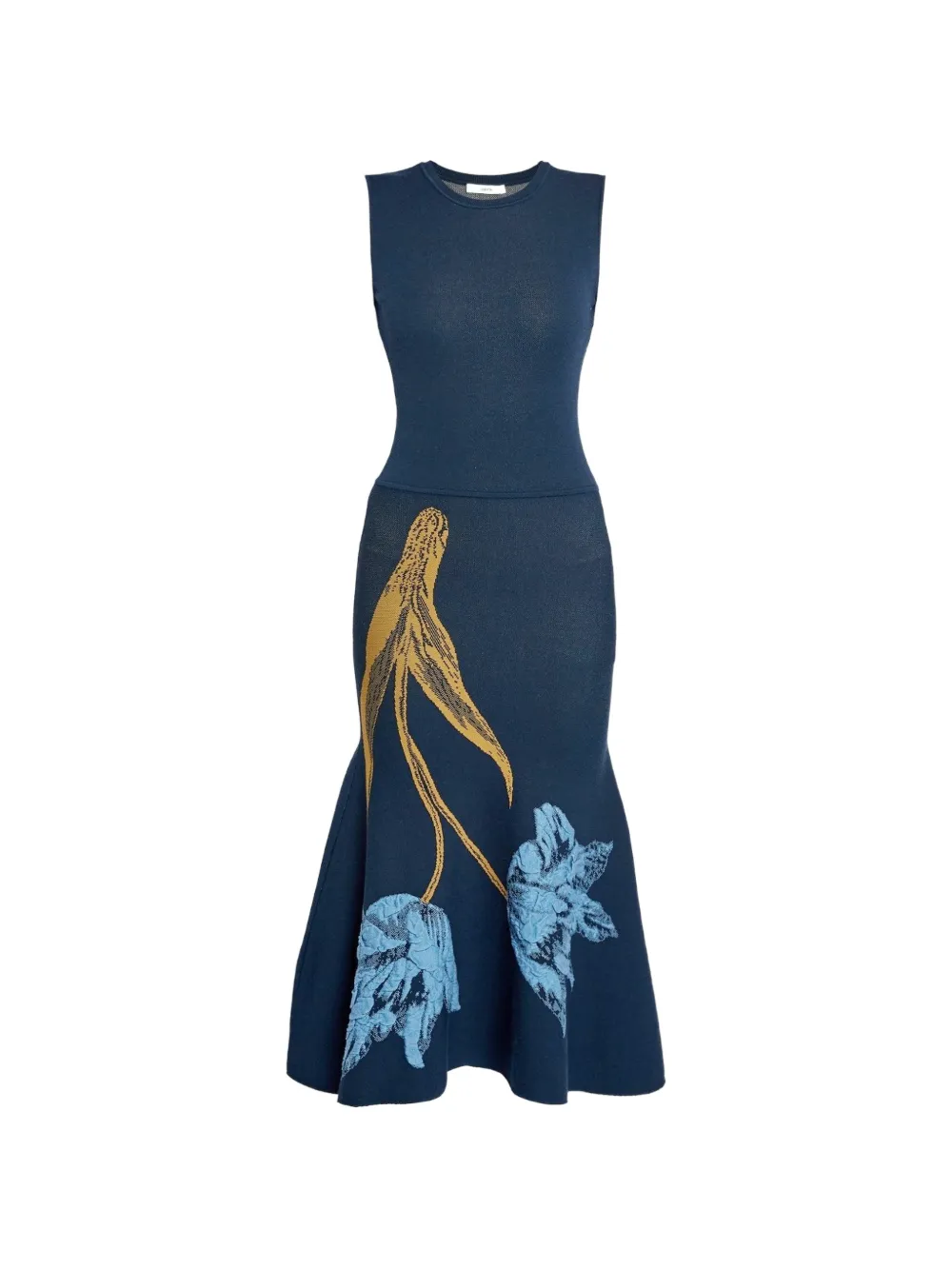 ERDEM sleeveless floral midi dress - Blu