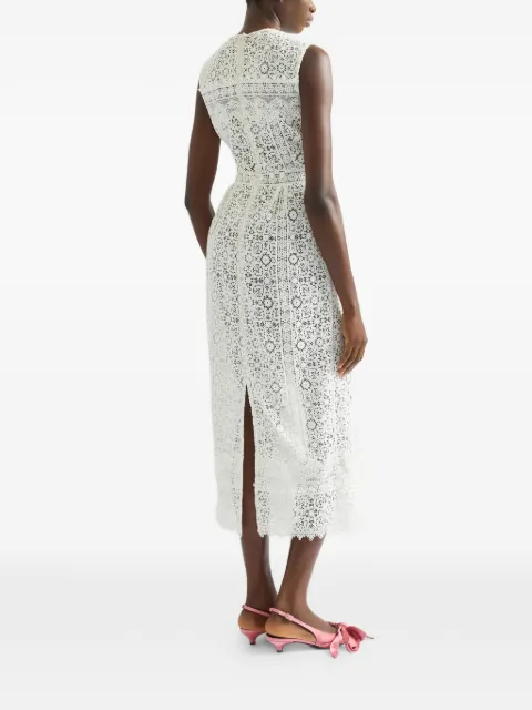 ERDEM Guipure lace embellishment midi dress