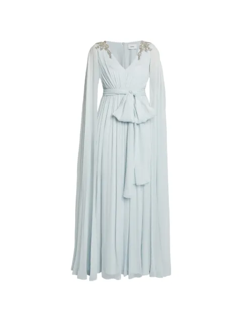 ERDEM embellished V-neck cape gown dress