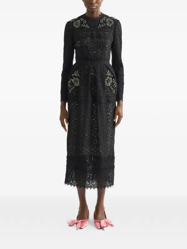 form fitting white lace dress Liza Mini Lace Dress in White main image 1