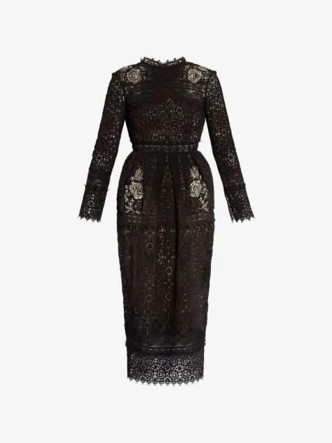 ERDEM vestido de encaje con mostacillas