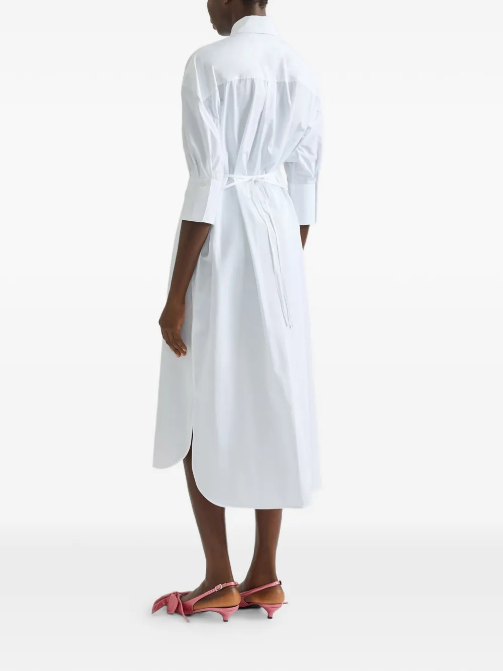  Erdem Embellished Shirt Dress - White 