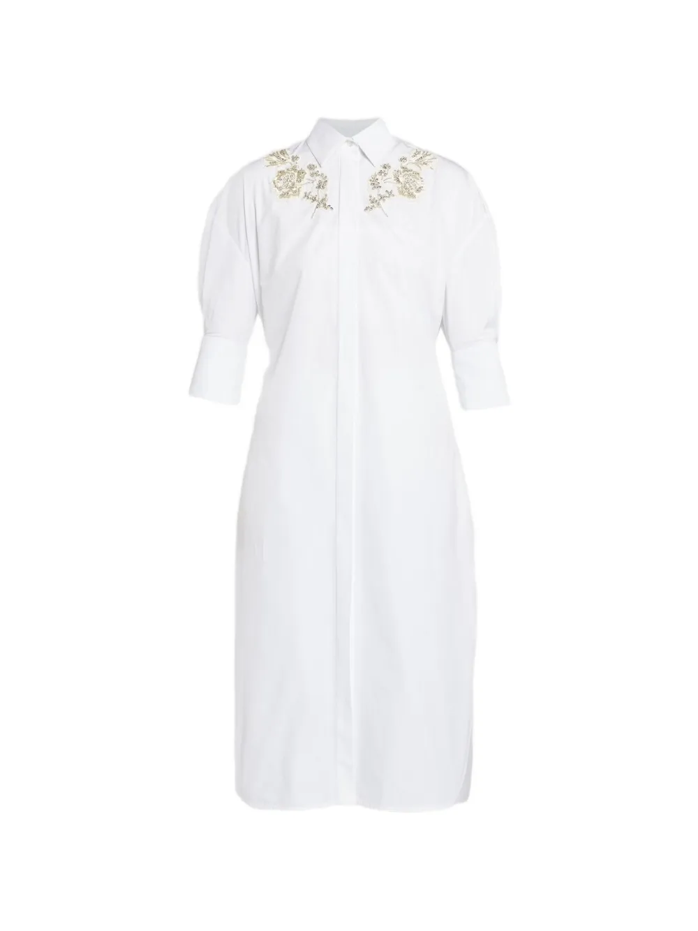 ERDEM embellished shirt dress - Bianco