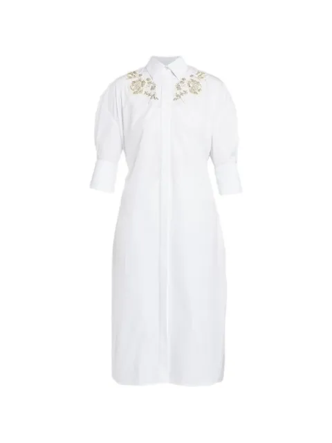 ERDEM vestido camisero con apliques