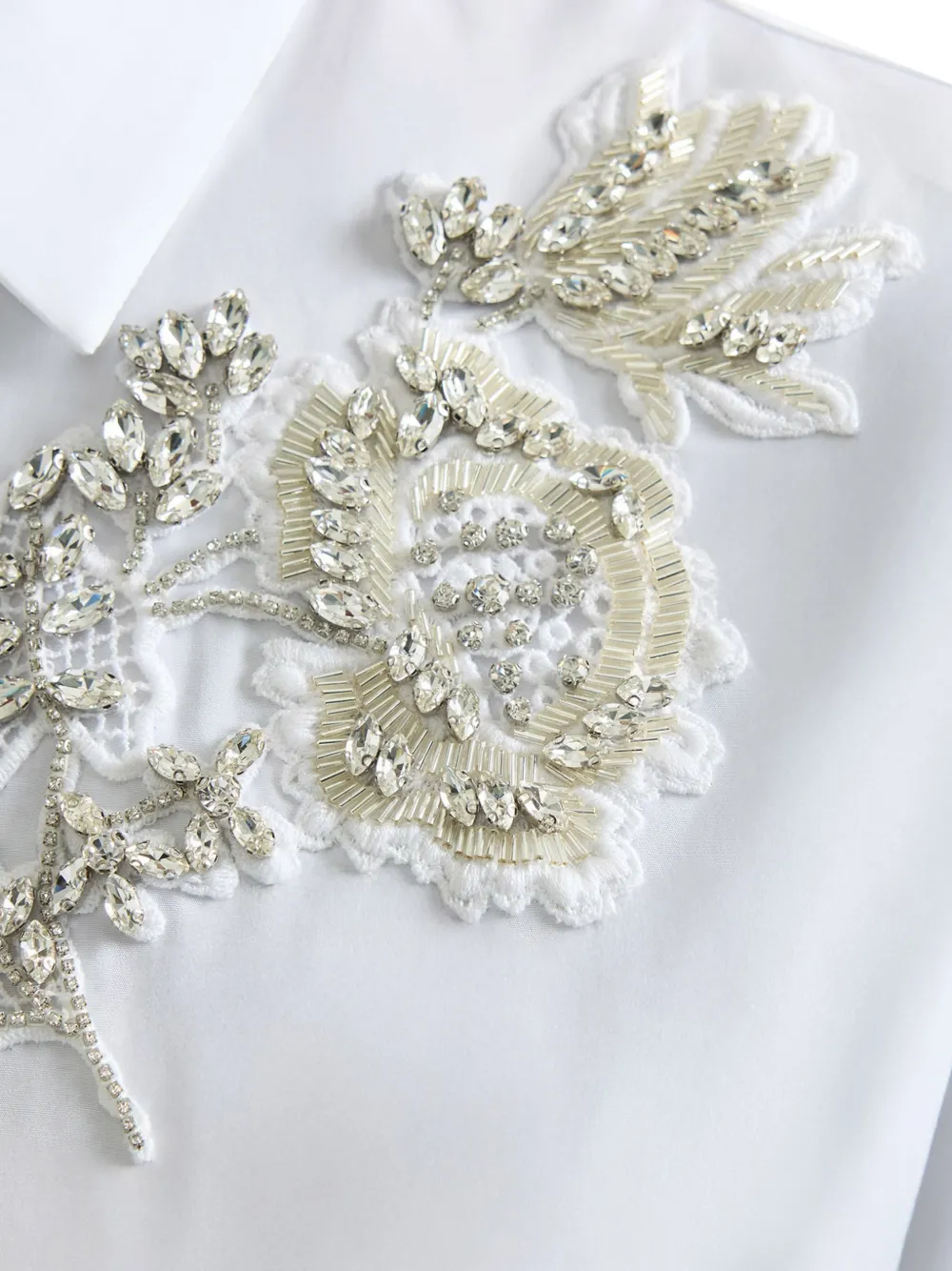 ERDEM Blousejurk met verfraaiing Wit