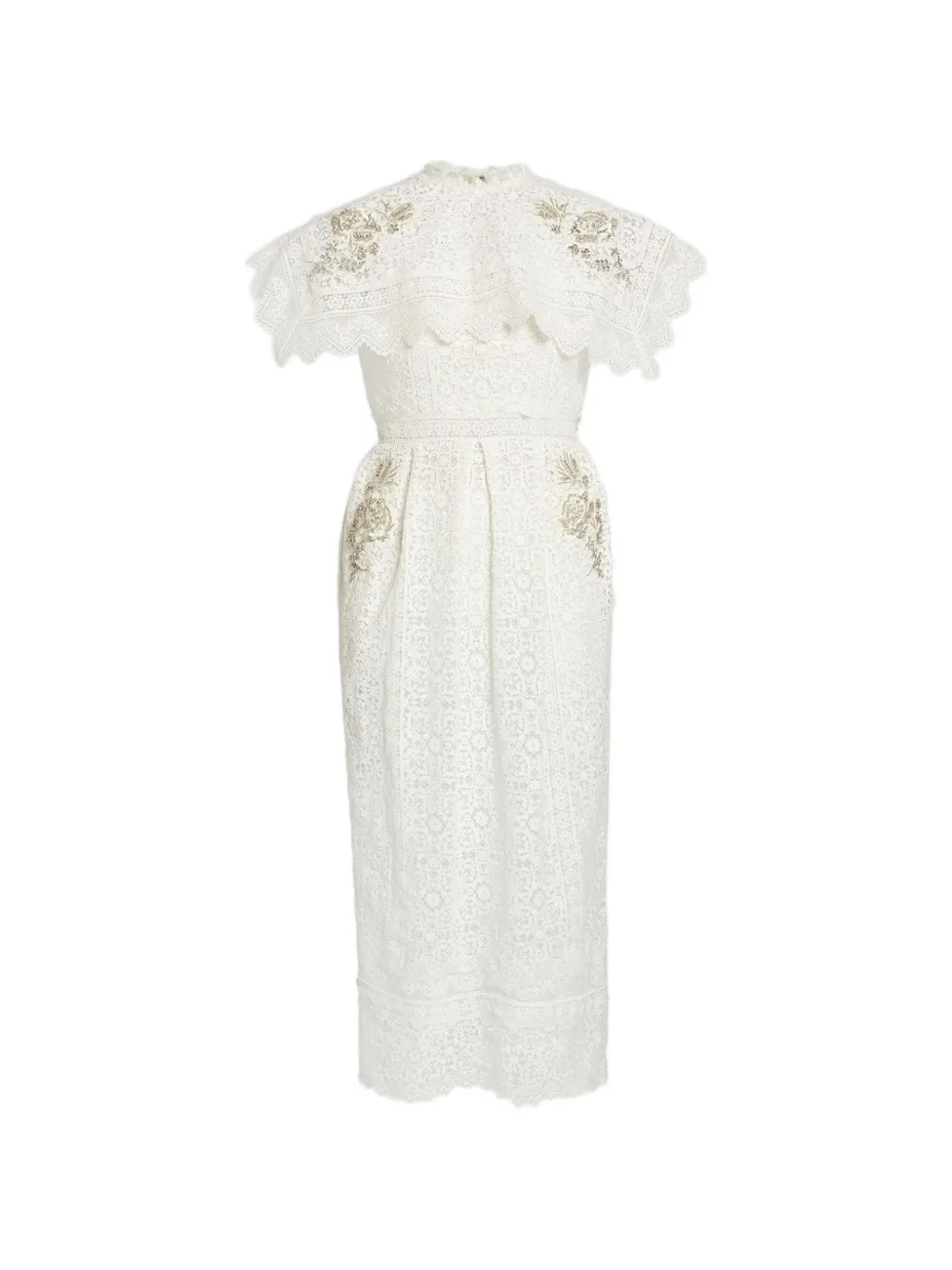 ERDEM beaded lace midi dress - White