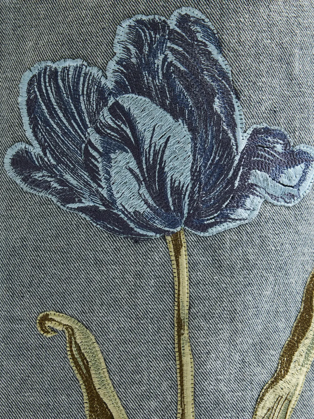 ERDEM Katoenen jurk met bloemenprint Blauw