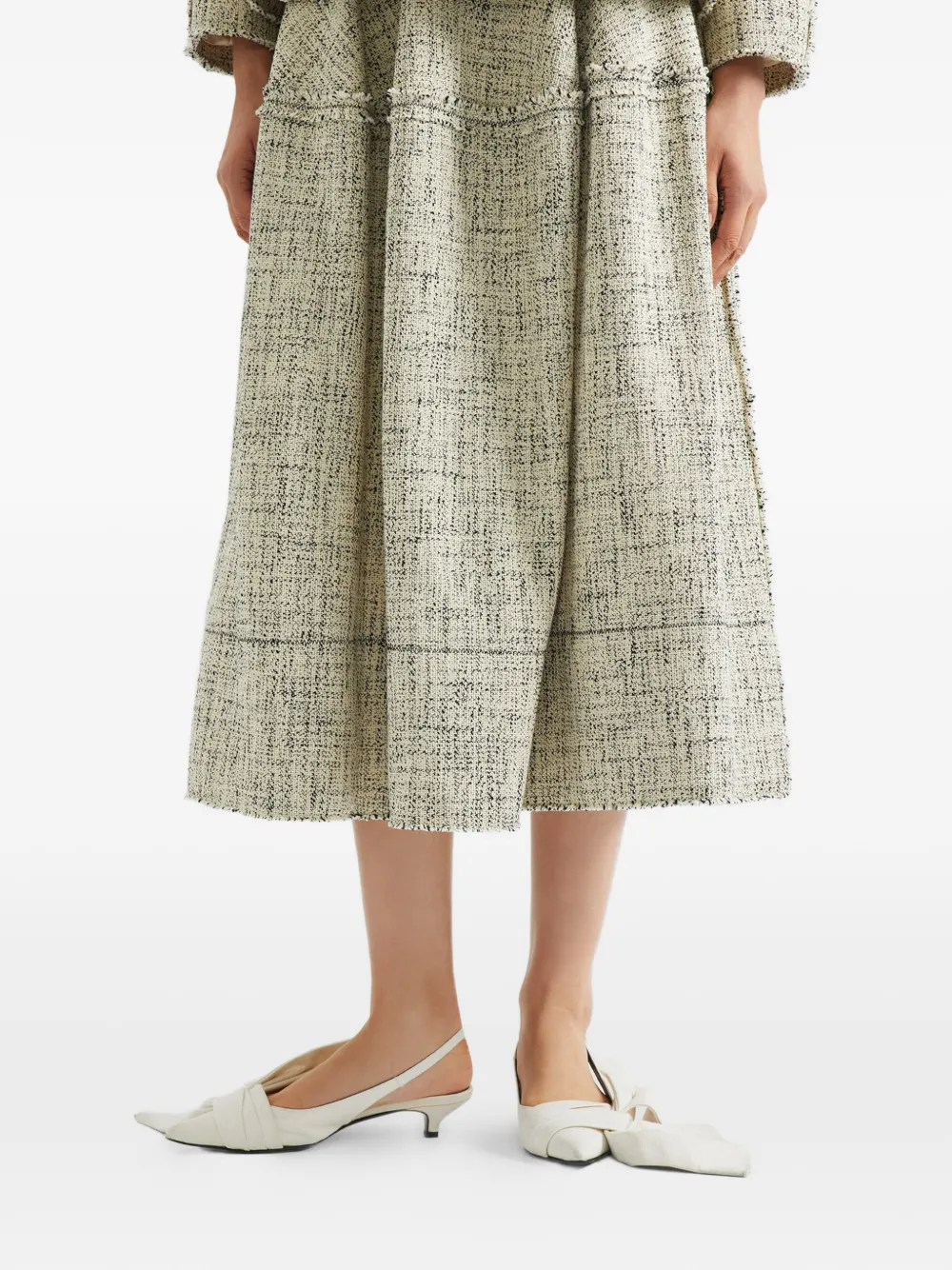 ERDEM Midi-rok met ruches Beige