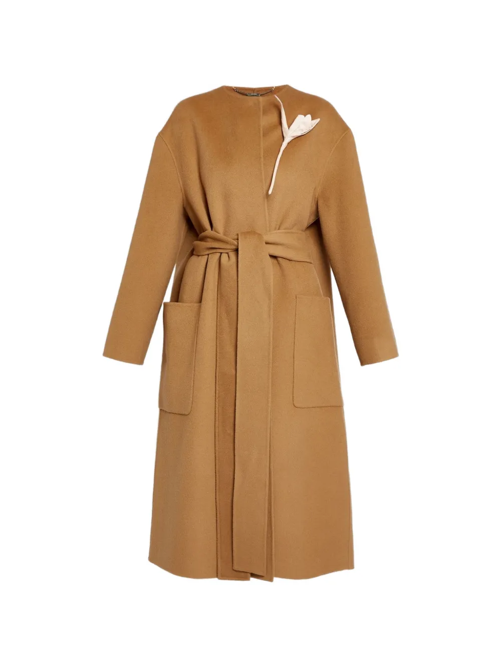ERDEM belted oversized coat - Brown