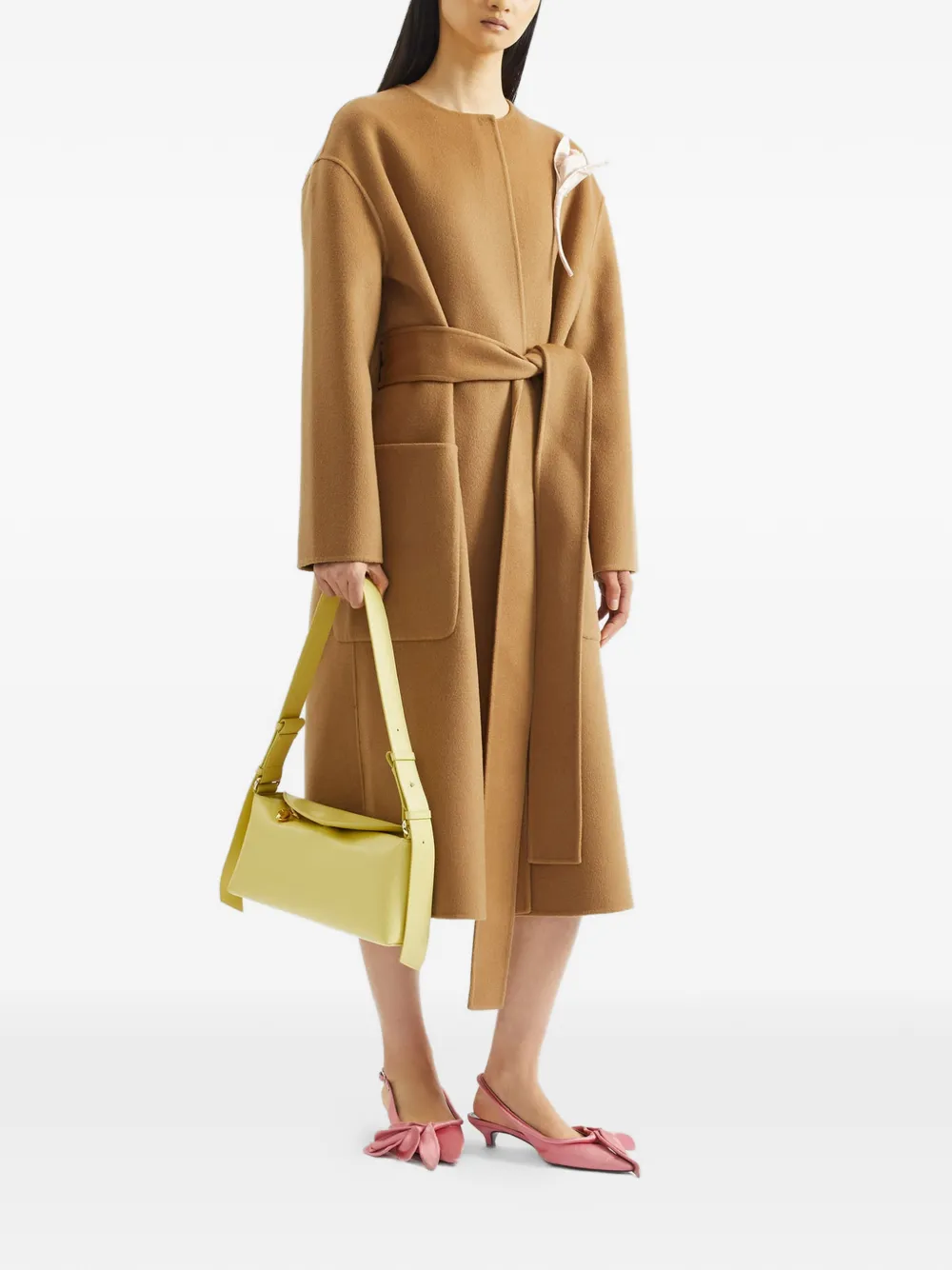  Erdem Belted Oversized Coat - Brown 
