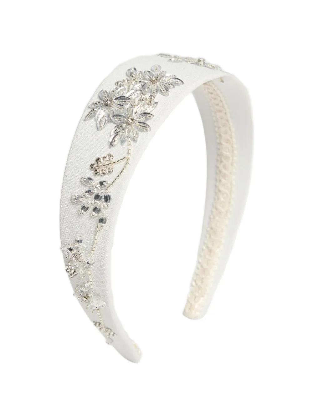 ERDEM wide embellished headband - Bianco