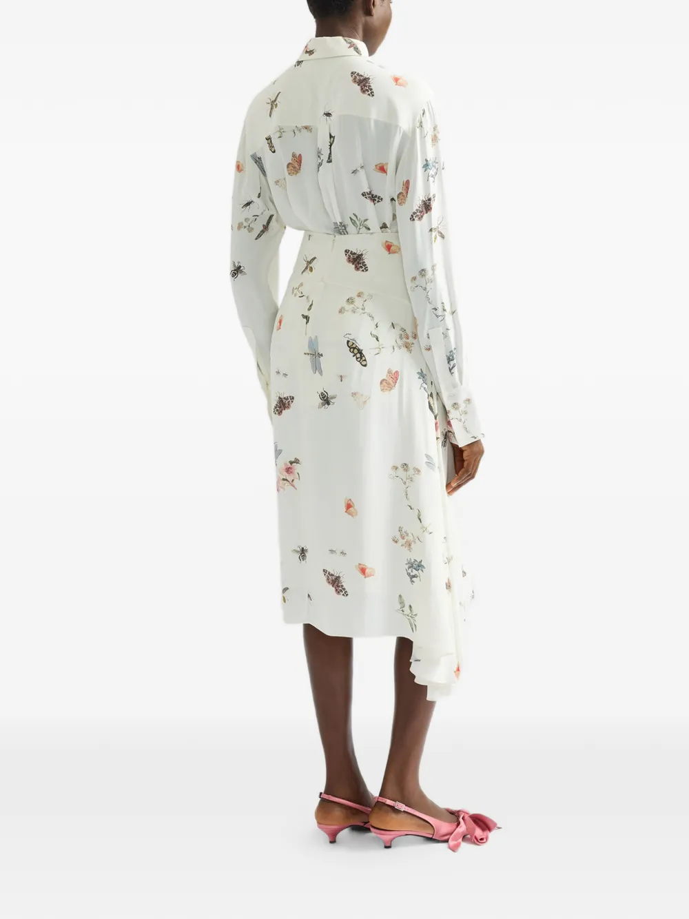  Erdem Draped Midi Skirt - White 