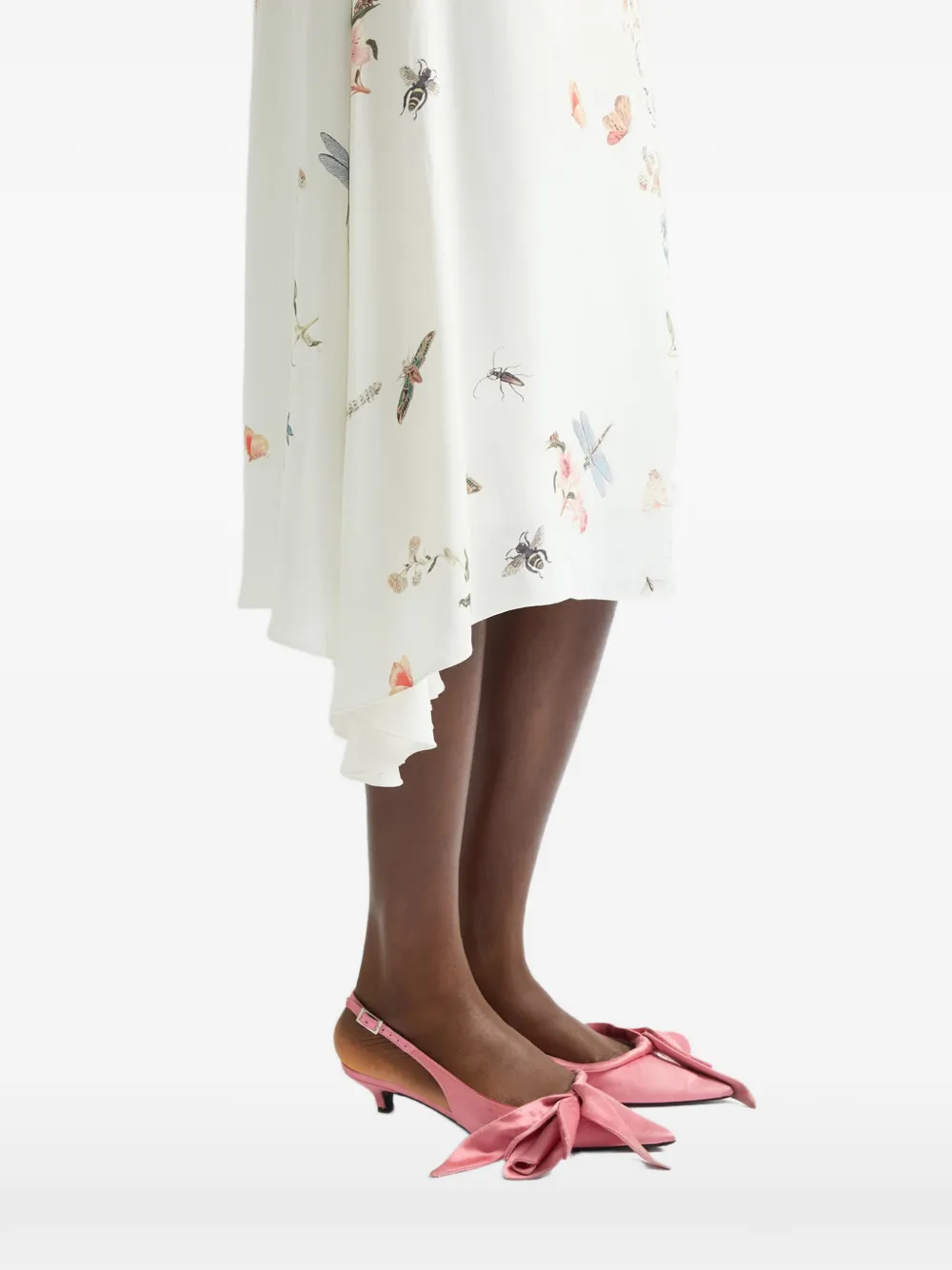 ERDEM Gedrapeerde midi-rok Wit