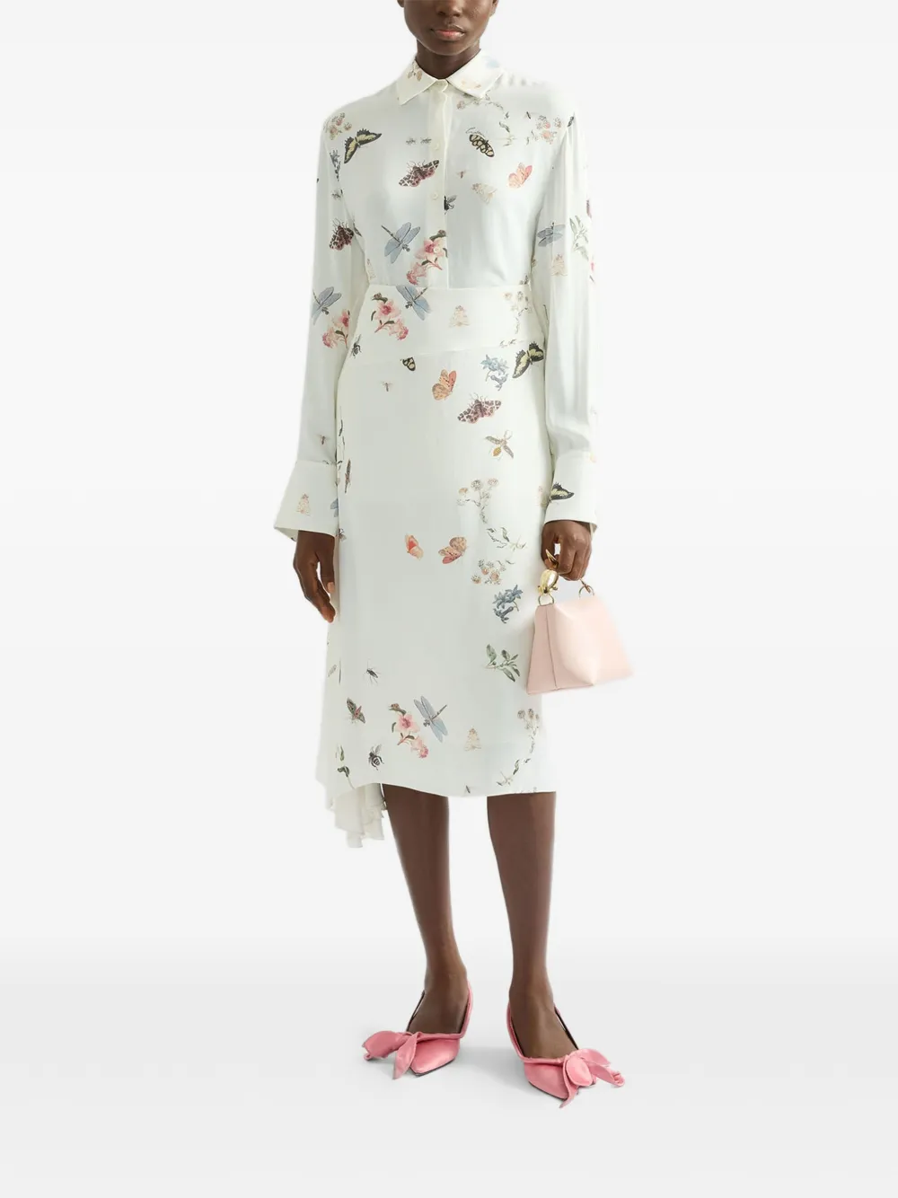  Erdem Draped Midi Skirt - White 