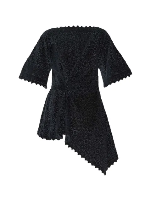 ERDEM draped short-sleeve top