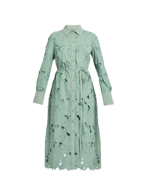 ERDEM vestido camisero con aberturas