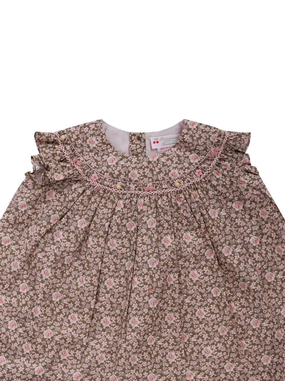 Bonpoint Jurk met bloemenprint Bruin
