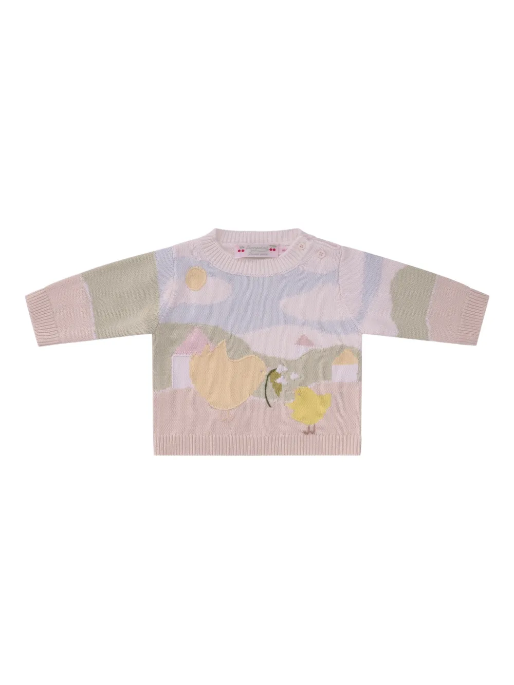 Bonpoint chick-motif sweater - Toni neutri