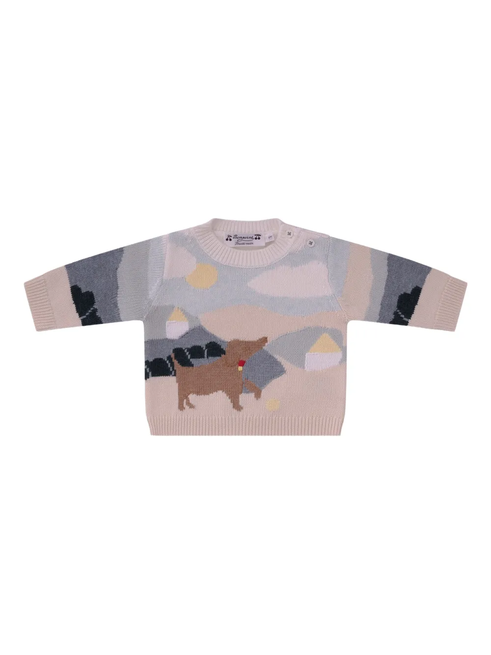 Bonpoint embroidered dog baby top - Toni neutri