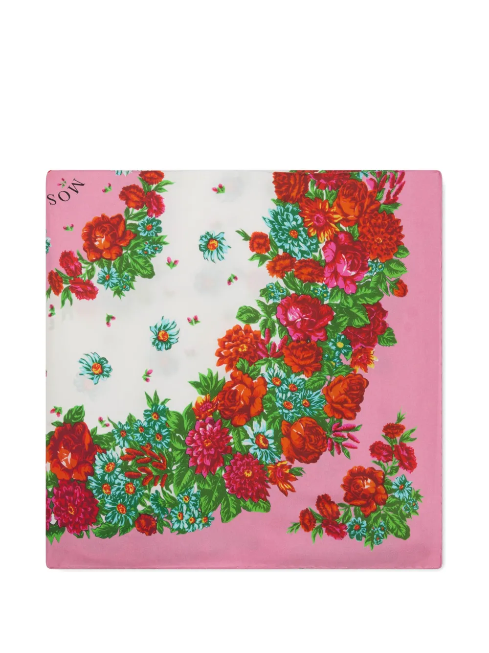 Moschino Sjaal met bloemenprint Wit