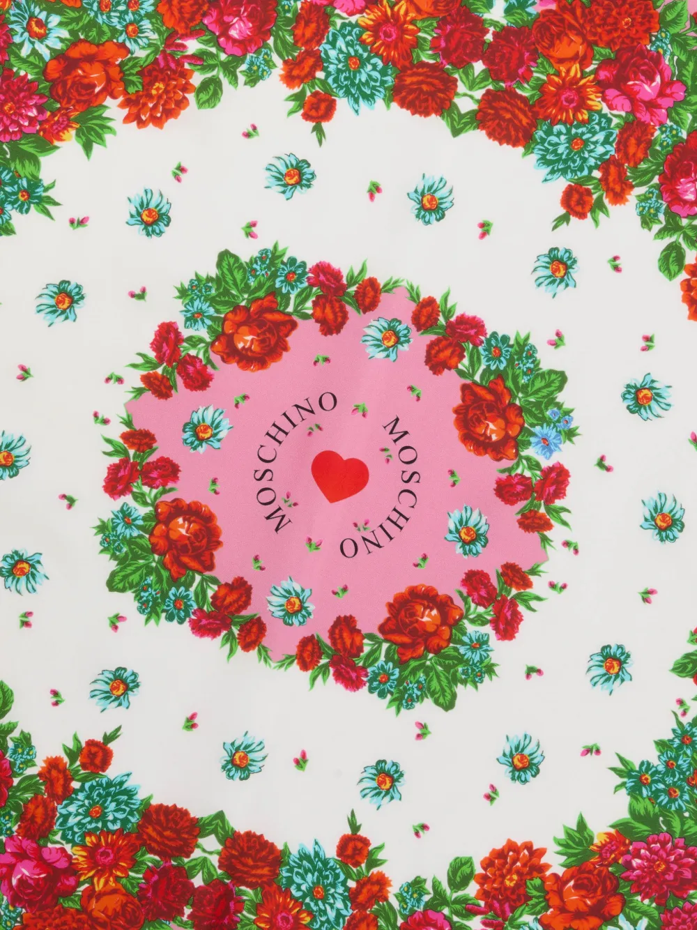 Moschino Sjaal met bloemenprint Wit