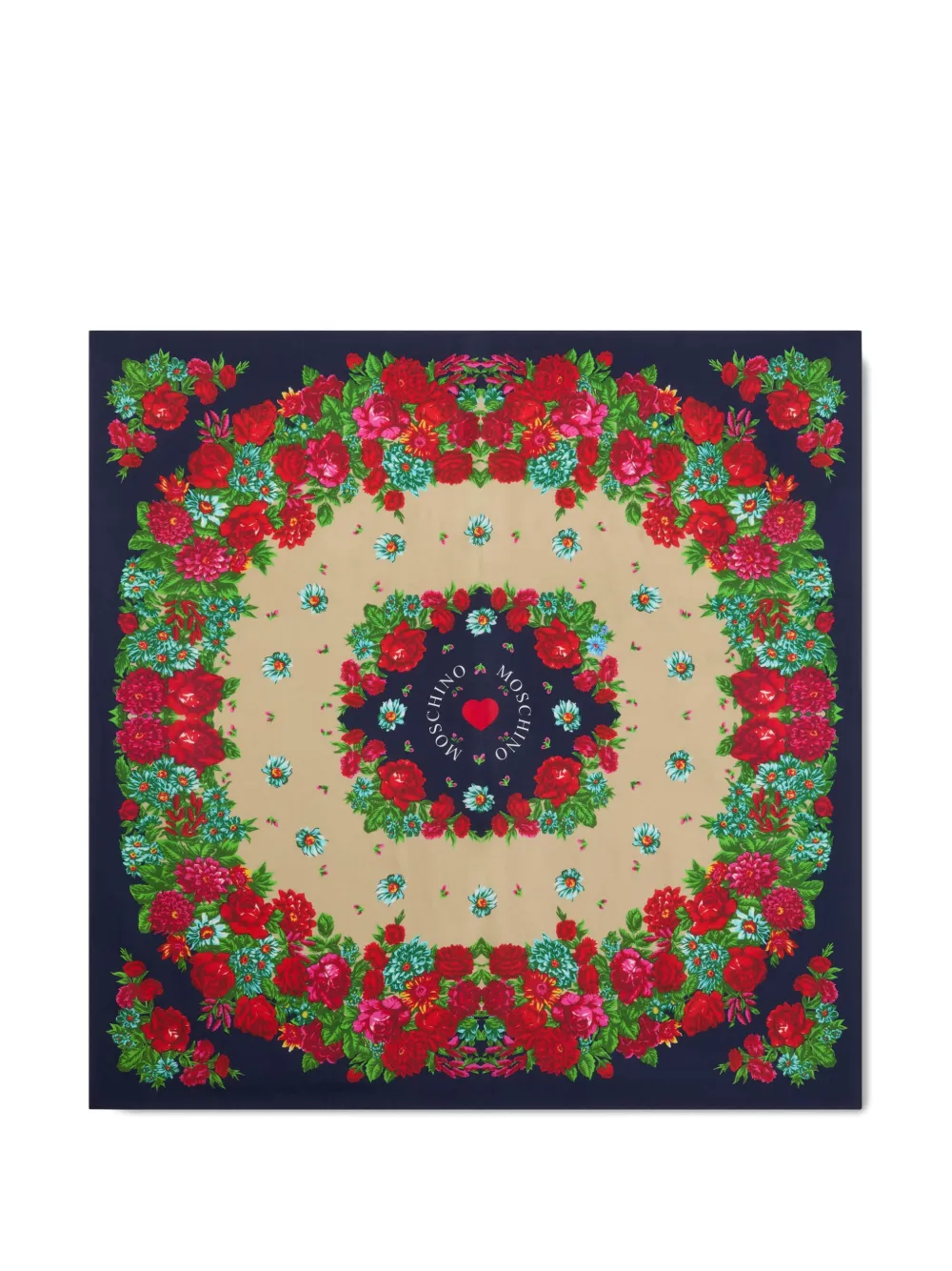 Moschino - floral silk scarf - dames - zijde - Eén