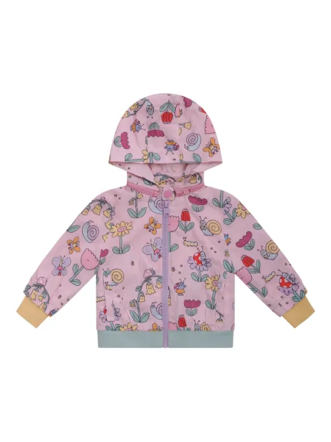 Stella McCartney Kids floral-print hooded rain jacket