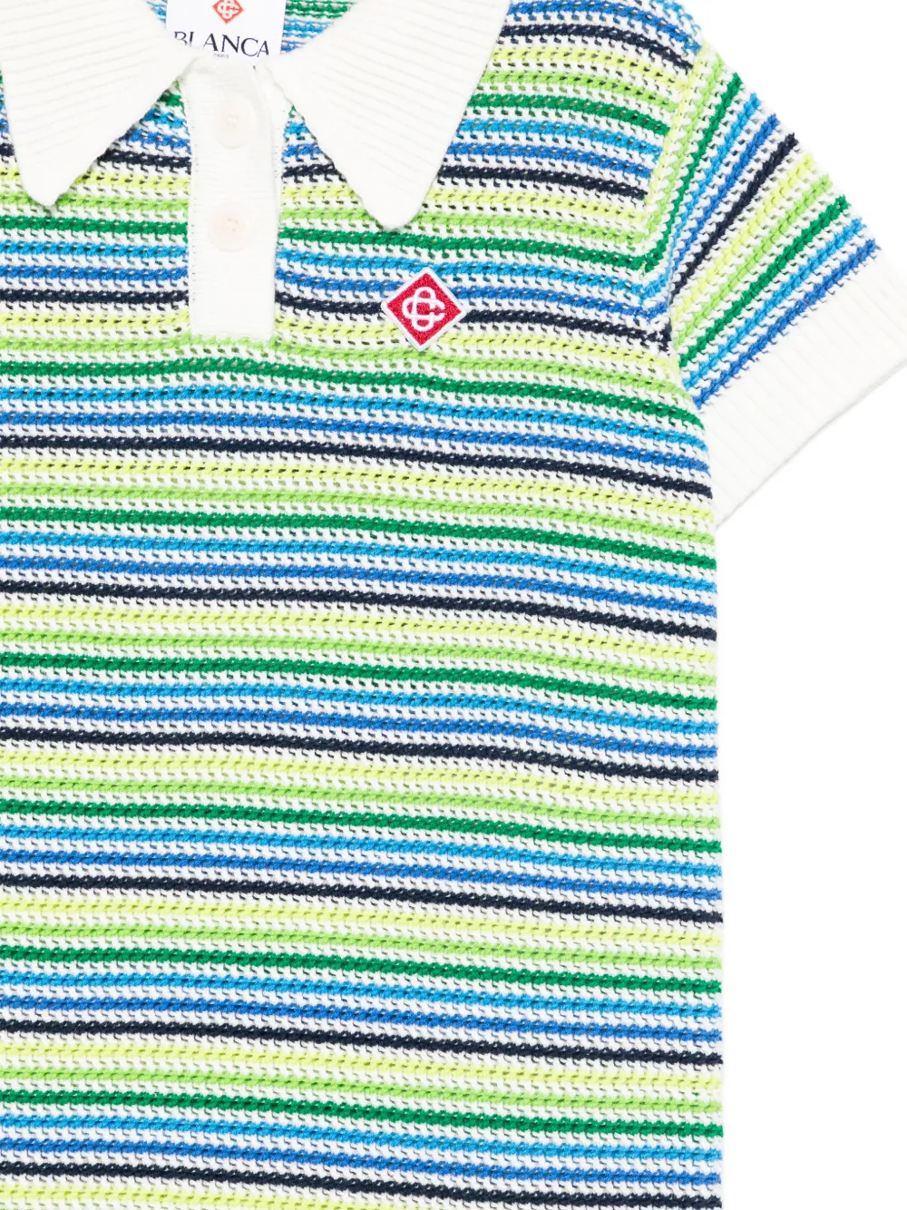 CASABLANCA KIDS Gestreepte polojurk Groen