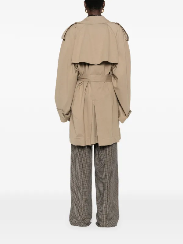Balenciaga ダブルブレスト トレンチコート | ニュートラル | FARFETCH JP
