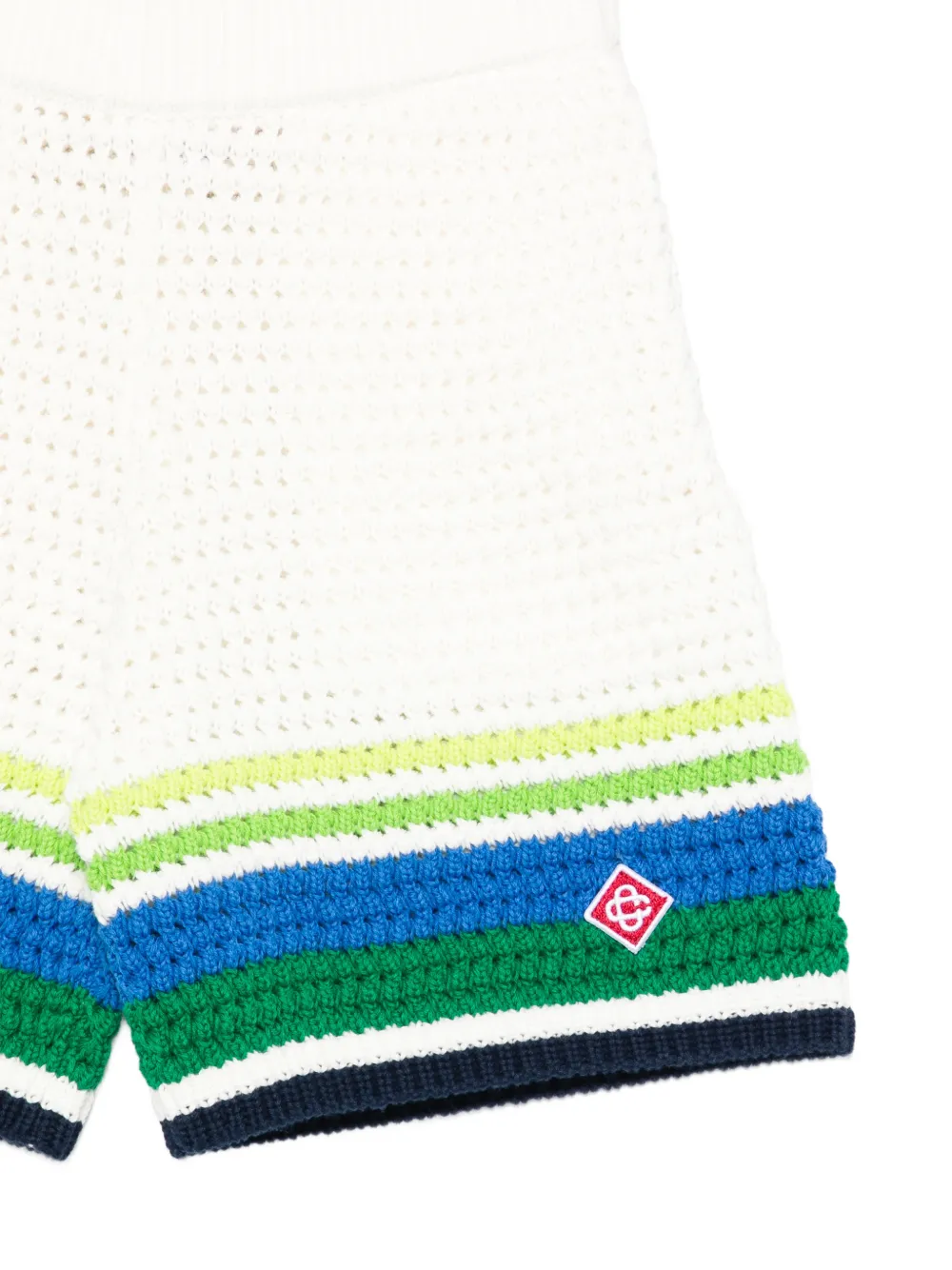 CASABLANCA KIDS Shorts met streepdetail Wit