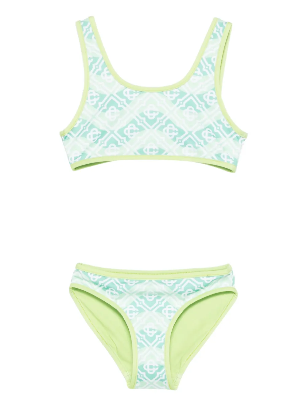 CASABLANCA KIDS monogram bikini - Verde