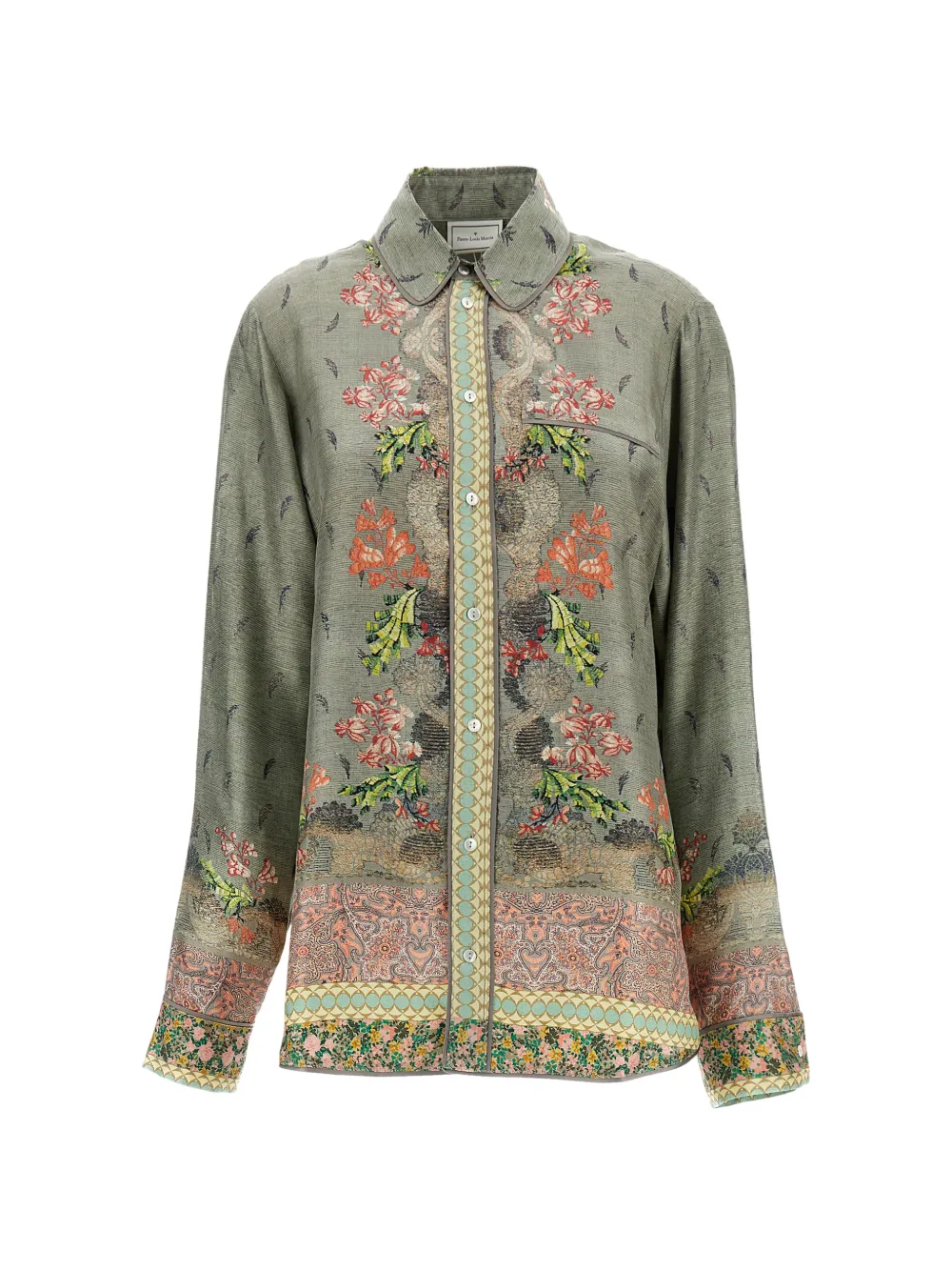 Pierre-Louis Mascia Aloe floral-print shirt - Verde