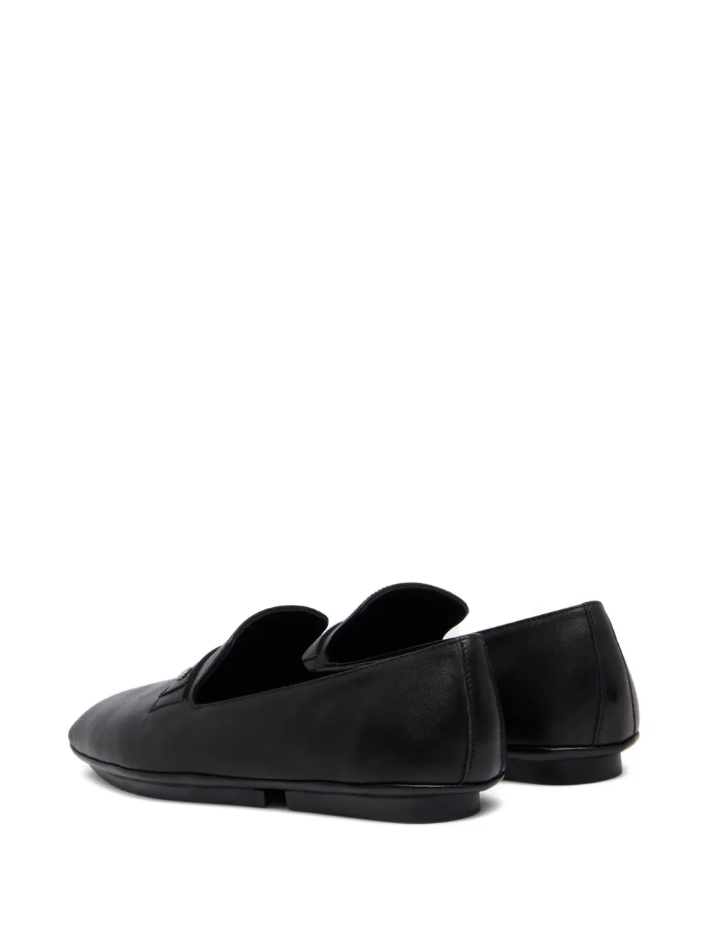 Bally Leren loafers met logo Zwart