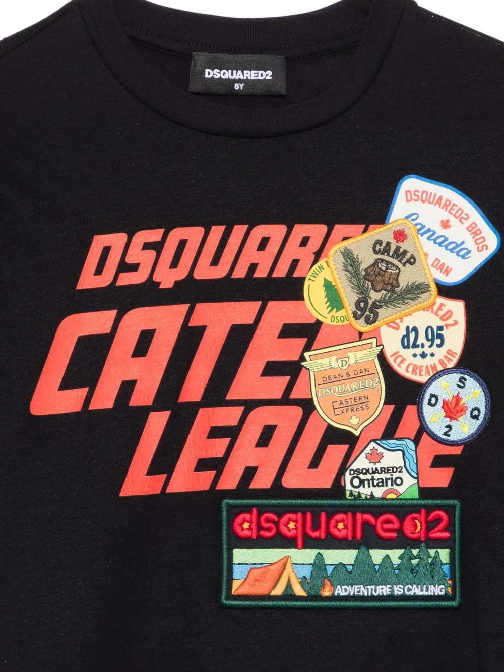 DSQUARED2 KIDS T-shirt met logoprint Zwart