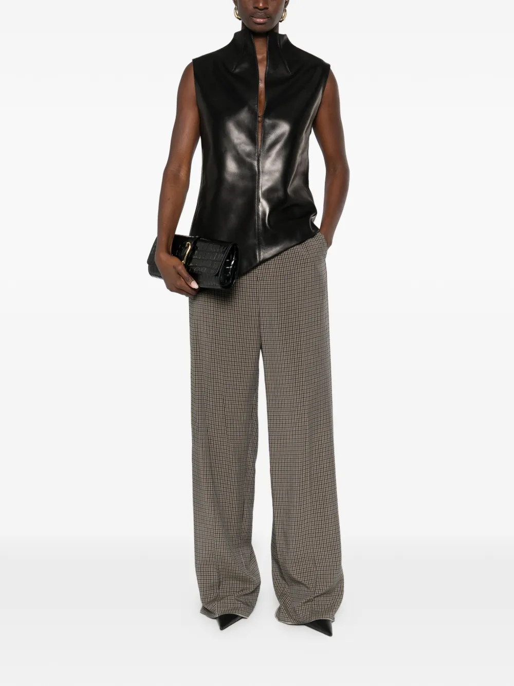 Balenciaga Geruite broek - Bruin