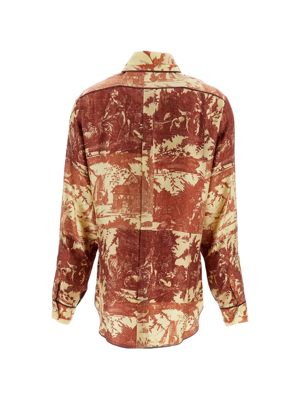 Pierre-Louis Mascia abstract-print shirt - Marrone