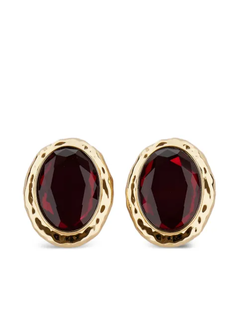 Self-Portrait aretes con forma ovalada