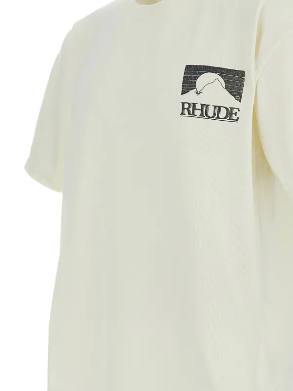 RHUDE logo-print T-shirt | White | FARFETCH