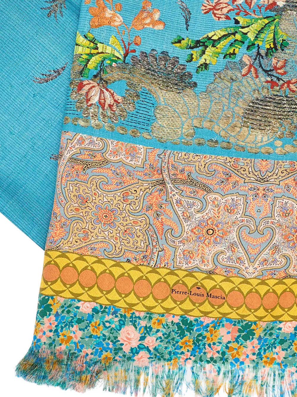 Pierre-Louis Mascia silk scarf - Blauw