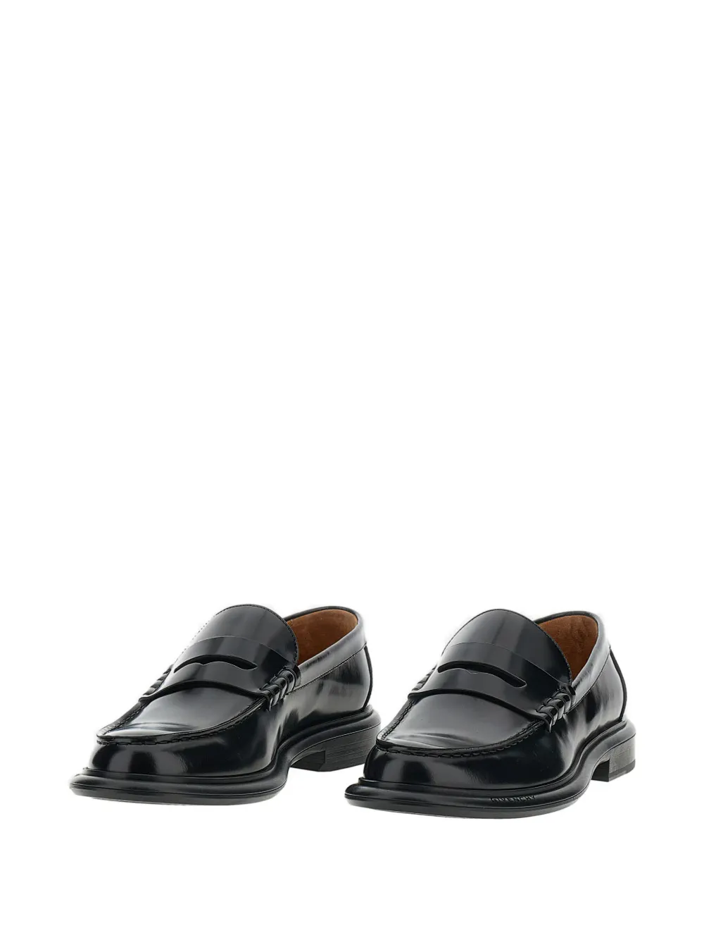 Givenchy brushed-leather loafers - Zwart