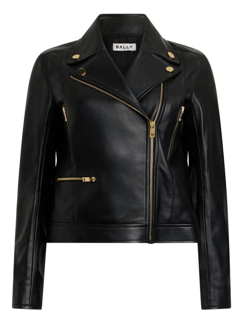 Bally Bikerjacke mit Reißverschluss - Schwarz